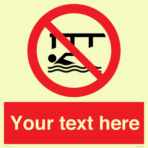 Custom Do not swim in the vicinity of piers